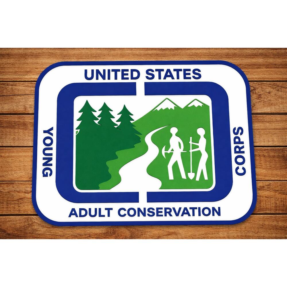 United States Young Adult Conservation Corps Sign Badge Plaque US USA